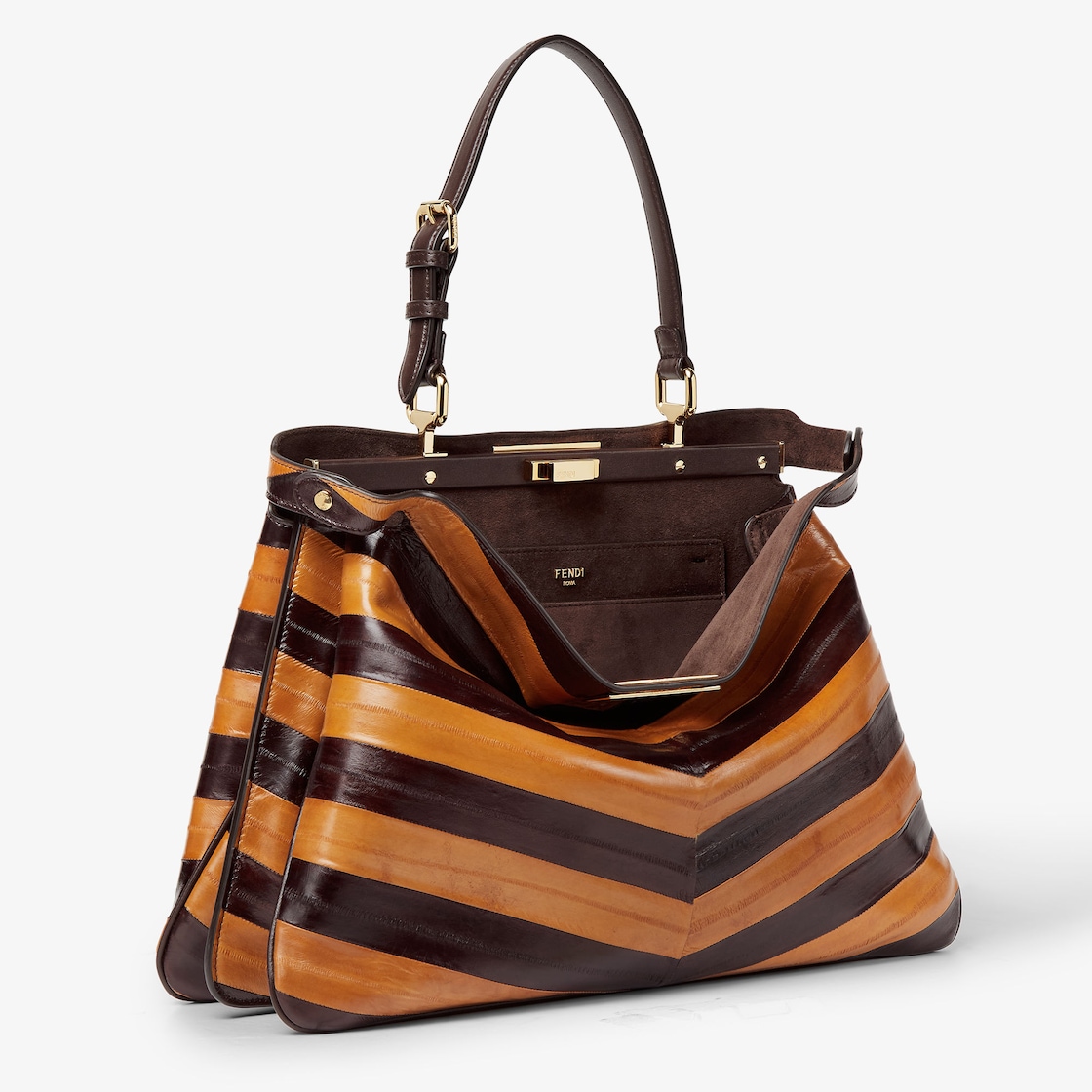 FENDI Peekaboo Soft Large Two-tone inlaid hagfish leather bag - Image 3
